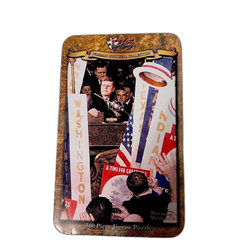 1765 Norman Rockwell 500 Piece A Time for Greatness Jigsaw Puzzle 12"x 18”